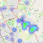 Connells - Oadby listings heatmap