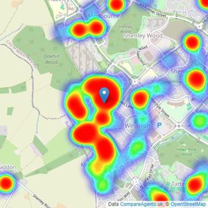 Connells - Oxley Park - West MK listings heatmap