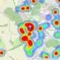 Connells - Oxley Park - West MK listings heatmap