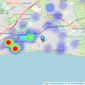 Connells - Southbourne listings heatmap