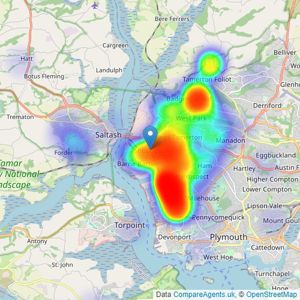 Connells - St Budeaux listings heatmap