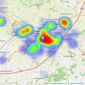 Connells - Taunton listings heatmap