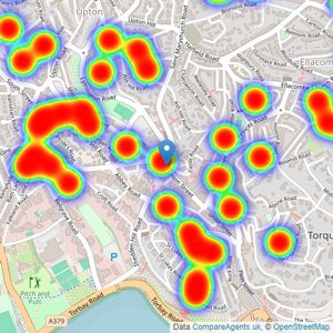 Connells - Torquay listings heatmap