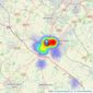 Connells - Warwick listings heatmap