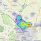 Connells - Werrington listings heatmap