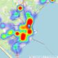 Connells - Weymouth listings heatmap