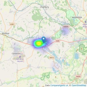 Connells - Witney listings heatmap