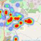 Connells - Wootton Fields listings heatmap