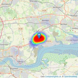 Connollys - Corringham listings heatmap