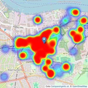 Conran Estates - Charlton listings heatmap