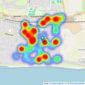 Cooper Adams Estate Agents - East Preston listings heatmap