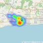 Cooper Adams Estate Agents - Rustington listings heatmap