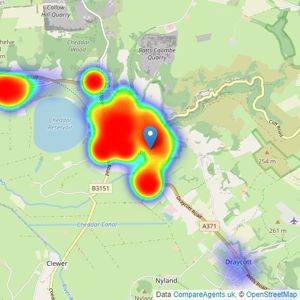 Cooper & Tanner - Cheddar listings heatmap