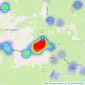 Cooper & Tanner - Wedmore listings heatmap