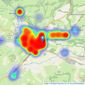 Cooper & Tanner - Wells listings heatmap