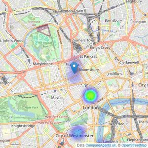 Coopers - London listings heatmap