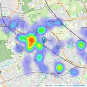 Coopers - Pinner listings heatmap