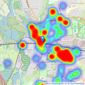 Coopers - West Drayton listings heatmap