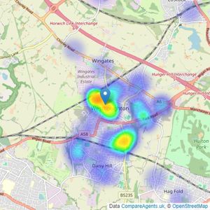 Copelands - Westhoughton listings heatmap