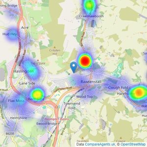 Coppenwall - Rossendale listings heatmap