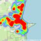 Corbens - Swanage listings heatmap