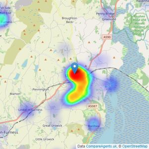 Corrie and Co Ltd - Ulverston listings heatmap