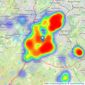 Corum - Newton Mearns listings heatmap