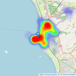 Corum - Troon listings heatmap