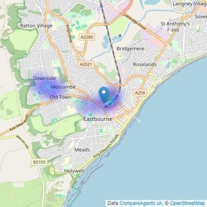 Coster Harvey - Eastbourne listings heatmap