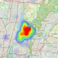 Coultons - London listings heatmap