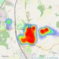 Country Properties - Ampthill listings heatmap