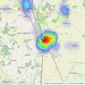 Country Properties - Biggleswade listings heatmap