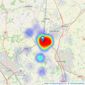 Country Properties - Hitchin listings heatmap