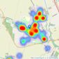 Country Properties - Stotfold listings heatmap