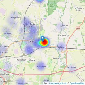 Country Property - Chipping Sodbury listings heatmap