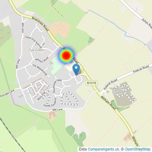 Countryside Homes Home Counties East listings heatmap