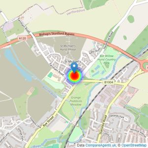 Countryside Homes Home Counties North listings heatmap