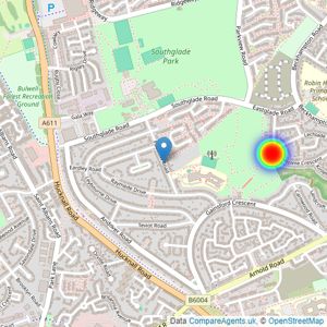 Countryside Homes North East Midlands listings heatmap