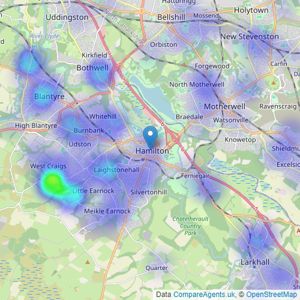 Countrywide - Hamilton listings heatmap