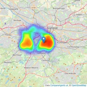 Countrywide - Shawlands listings heatmap