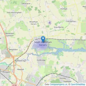 County Estates - South Woodham Ferrers listings heatmap