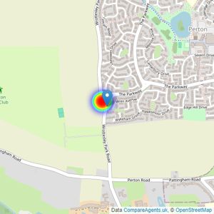 County Town Homes listings heatmap