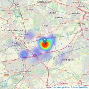 Courtyard Property Consultants - Culcheth listings heatmap