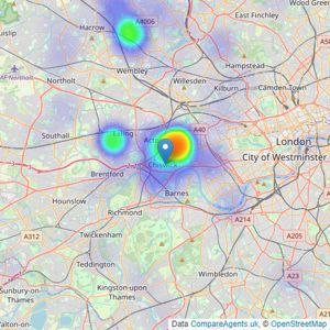 Cow & Co - London listings heatmap