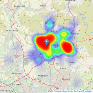 Cowell & Norford - Rochdale listings heatmap