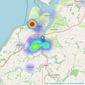 Cowlings Estate Agents - Bideford listings heatmap