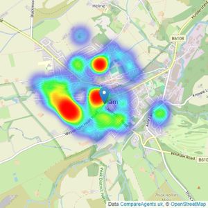 CPS Estates - Meltham listings heatmap