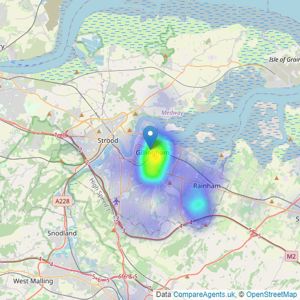 CR Real Estate - Gillingham listings heatmap