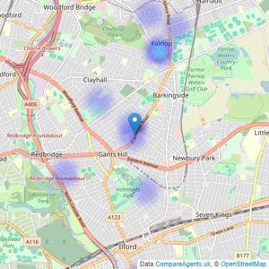 Cranbrook Lettings & Sales - Ilford listings heatmap