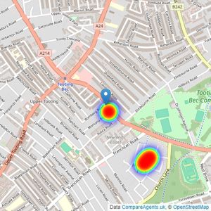 Credential - Tooting listings heatmap